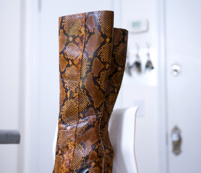 Snake skin boots