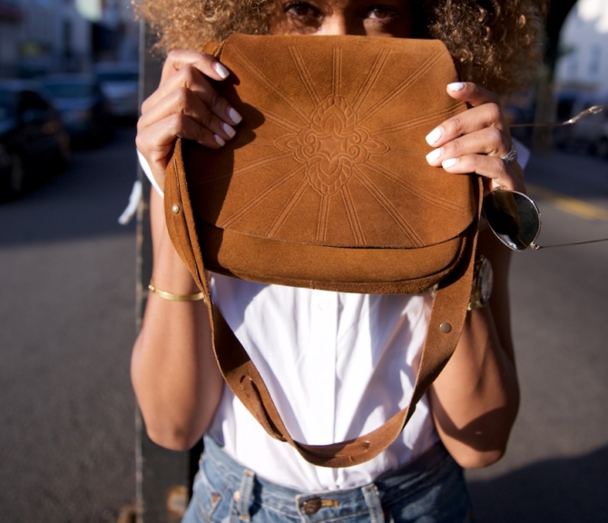 suede vintage bags