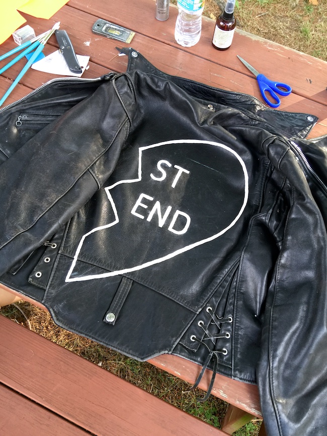 DIY best friend leather jacket