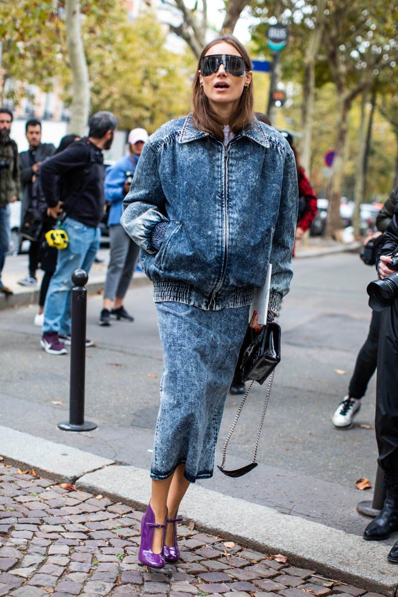 denim on denim street style