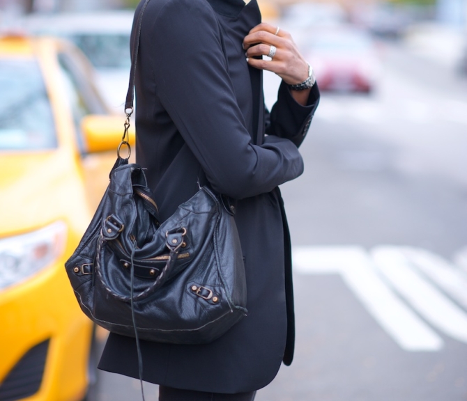 Balenciaga black city bag