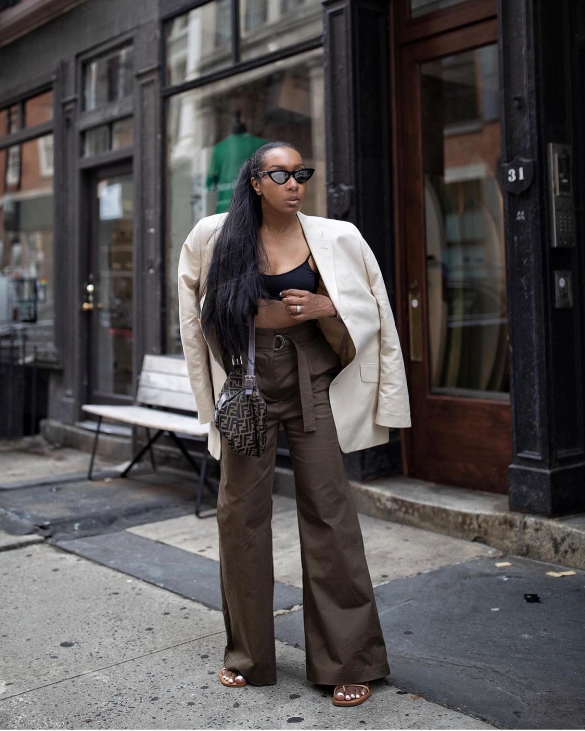 Oversized Blazer Outfit Nude