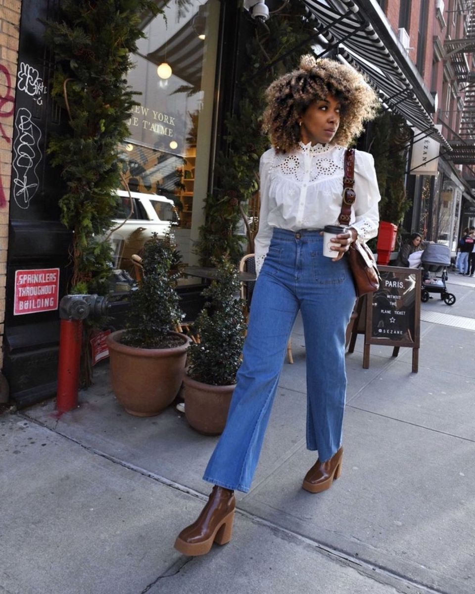 70s style platform shop boots