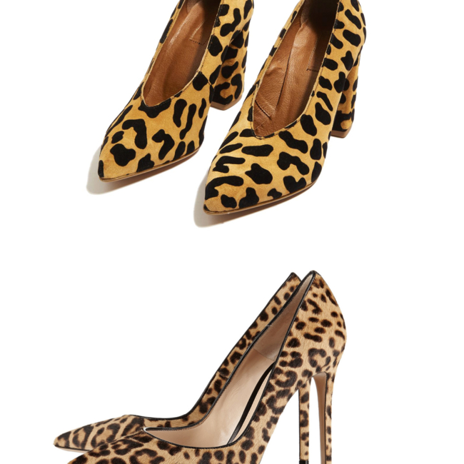 Leopard print heels