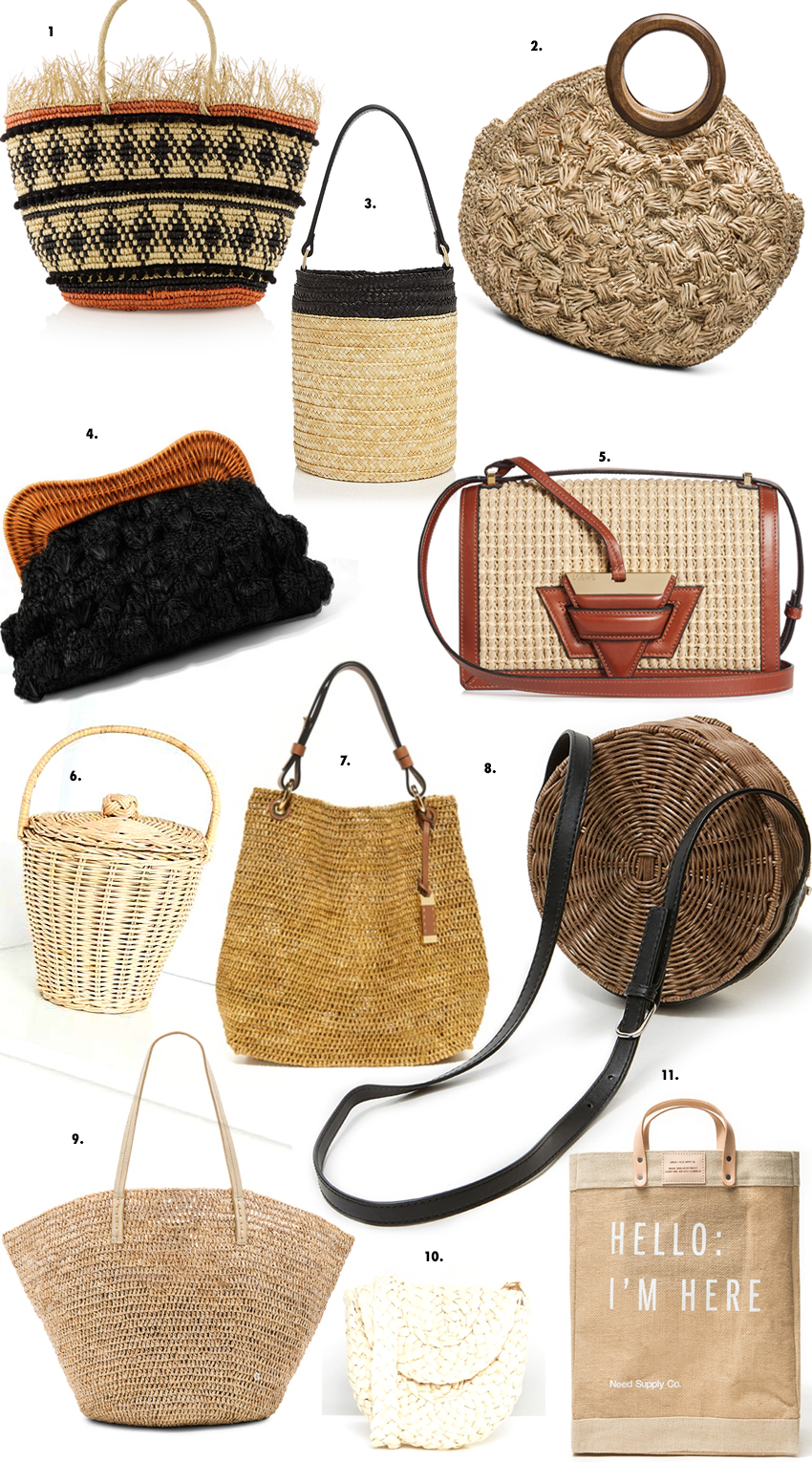 straw raffia bags